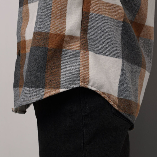 Сорочка Pobedov Tartan Сіро-коричневий, XL - 5