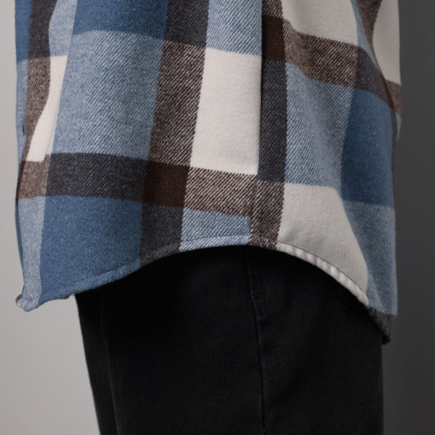 Сорочка Pobedov Tartan Синьо-чорний, L - 5
