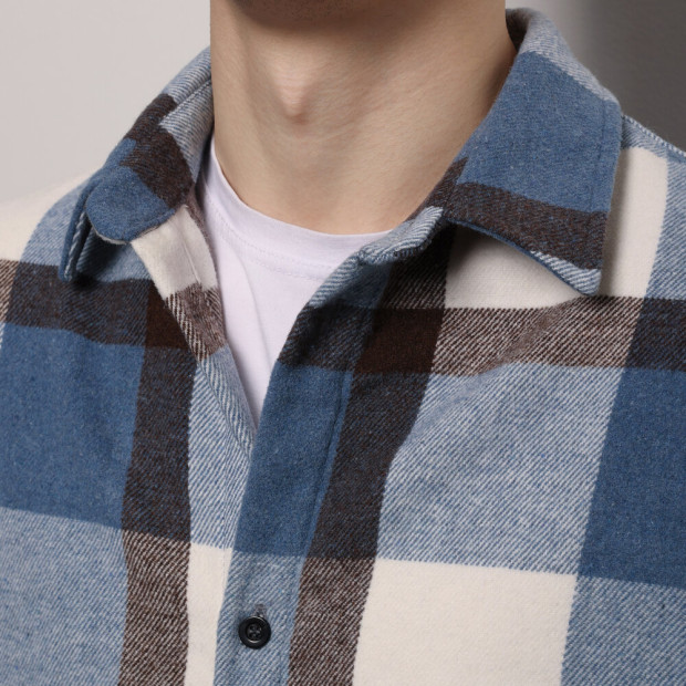 Сорочка Pobedov Tartan Синьо-чорний, 2XL - 3