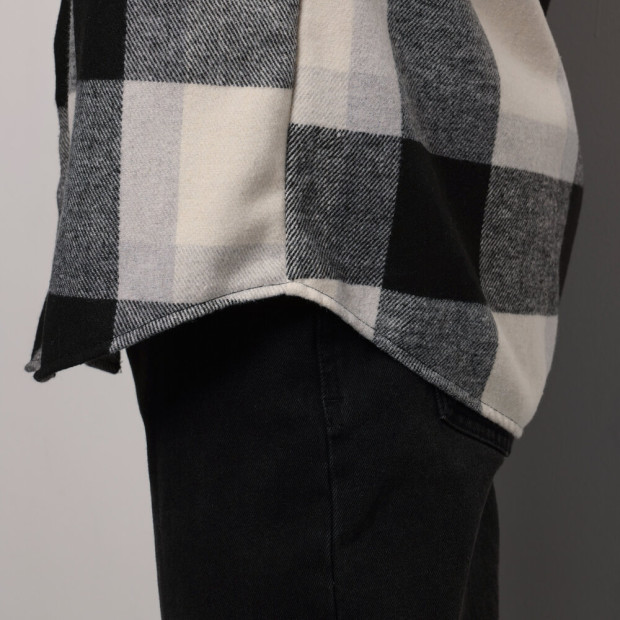 Сорочка Pobedov Tartan Чорно-білий, L - 5
