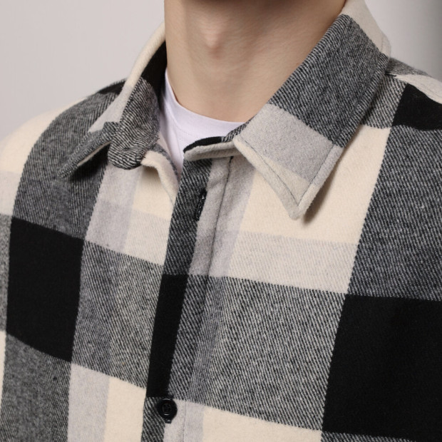 Сорочка Pobedov Tartan Чорно-білий, S - 3