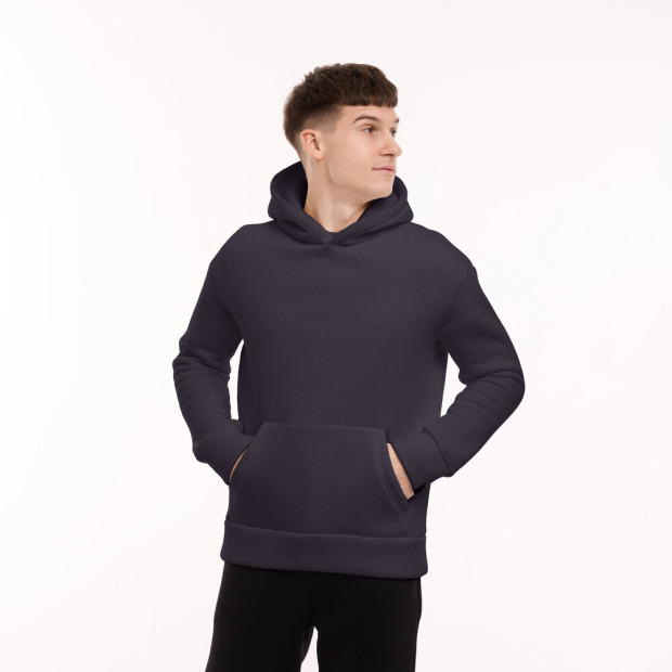 Худі Pobedov 008 ЗИМА Темно-сірий, 3XL - 1