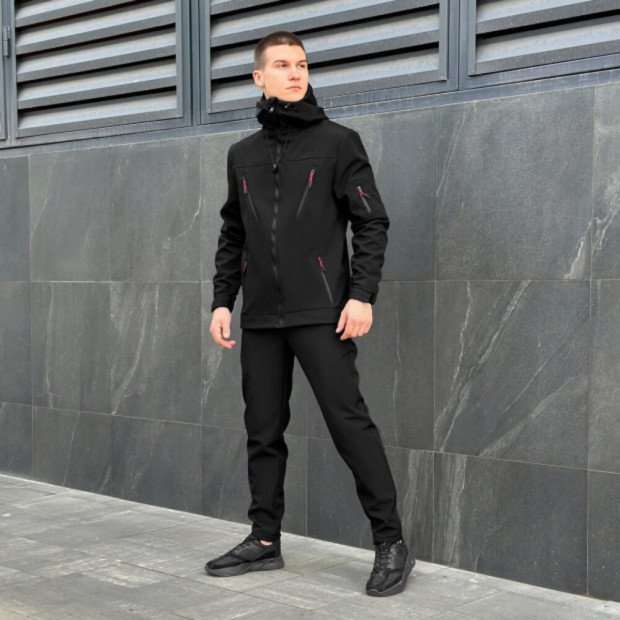 Комплект Pobedov Куртка Korol Lev + Штани Point Чорний, 2XL - 