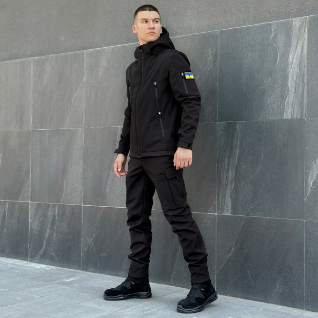 Комплект Pobedov Куртка Motive + Штани Static Чорний, L - 