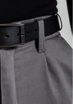 Ремінь Pobedov Leather Belt Чорний, Універсальний 2