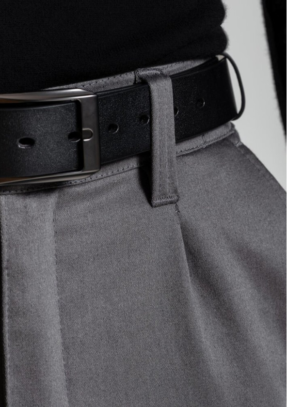 Ремінь Pobedov Leather Belt Чорний 2