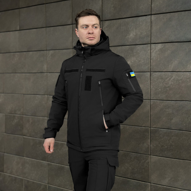 Куртка Pobedov Motive BATAL із липучками Чорний, 4XL - 