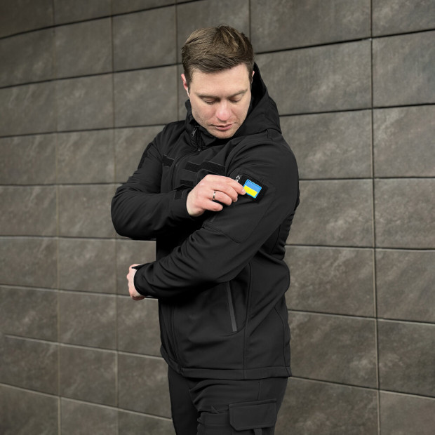 Куртка Pobedov Motive BATAL із липучками Чорний, 4XL - 5