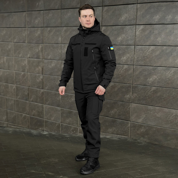 Куртка Pobedov Motive BATAL із липучками Чорний, 4XL - 2