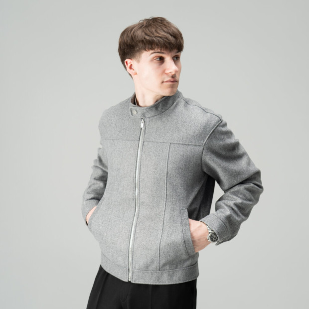 Пальто Slavni Ego Сірий меланж, XL - 