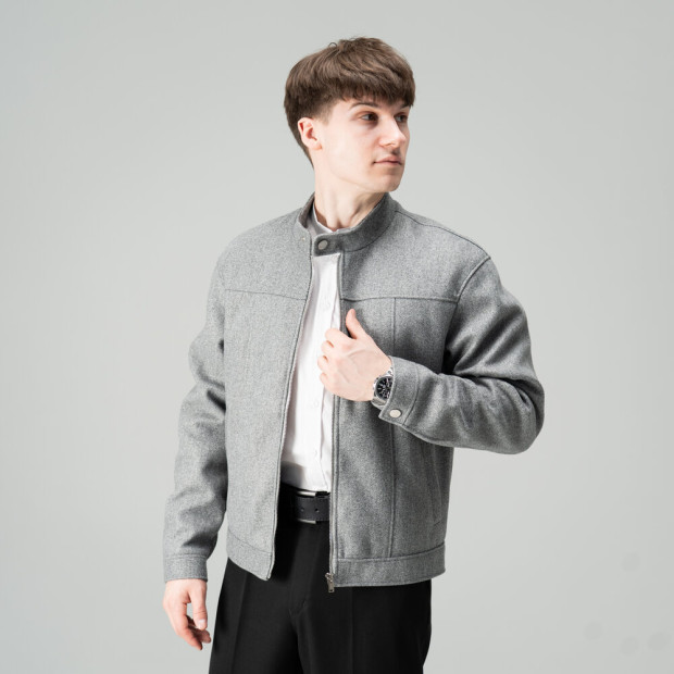 Пальто Slavni Ego Сірий меланж, XL - 2
