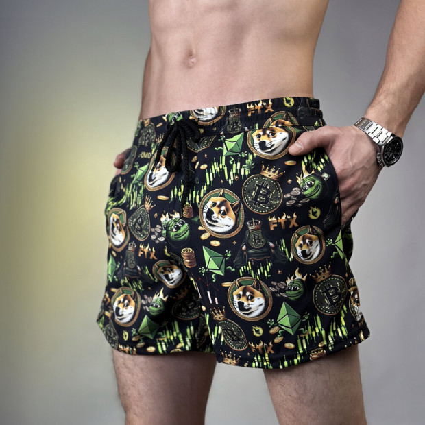 Шорти для плавання Pobedov Pool day Kripta Чорний, 2XL - 