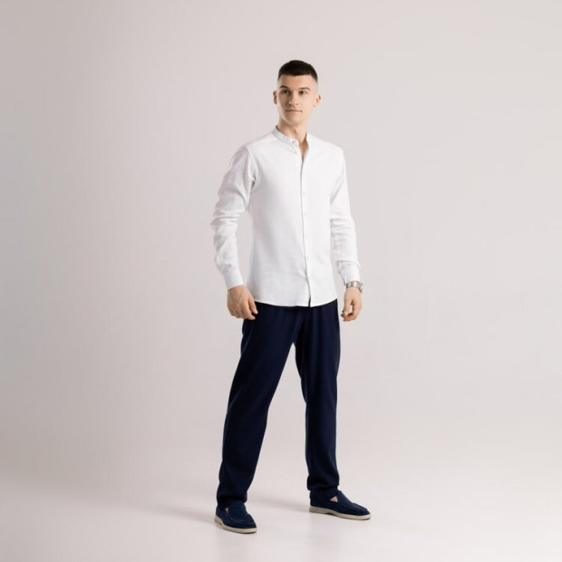 Комплект Сорочка Pobedov Orion + Штани Pobedov Chill Біло-синій, 2XL - 