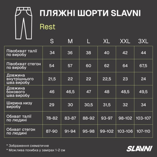 Пляжні шорти Slavni Rest Темно-синій, M - 6