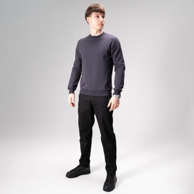 Комплект Свитшот 001 + Брюки Pobedov Step Темно-сірий-чорний, 3XL - 