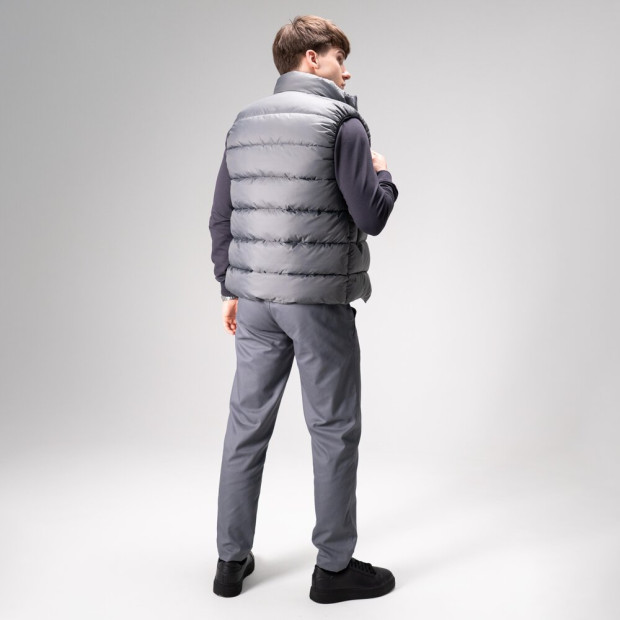 Комплект Жилет Pobedov Puffer + Світшот 001+ Штани Pobedov Step Антрацит, 3XL - 1