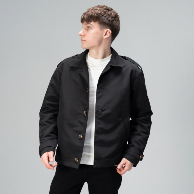 Тренч Slavni Rebel Чорний, 2XL - 1
