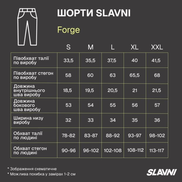 Шорти Slavni Forge Чорно-сірий, 2XL - 6