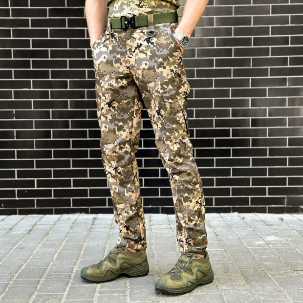 Штани-карго Pobedov Tactical Soft Waterproof Fixed Піксель - 