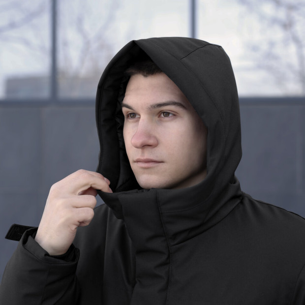 Парка Pobedov Navy Чорний, 3XL - 3