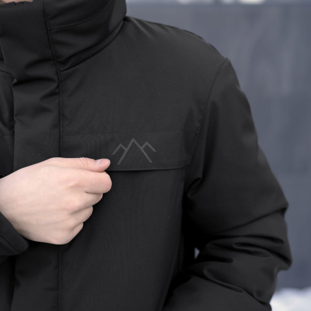Парка Pobedov Navy Чорний, 3XL - 4