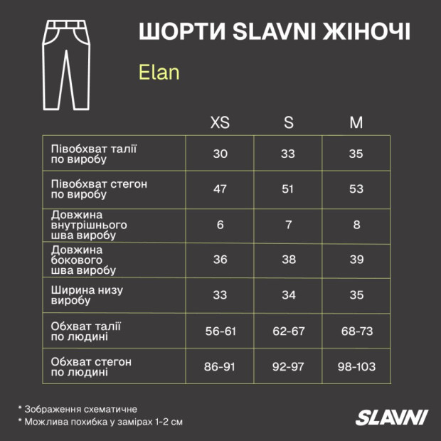 Шорти Slavni Elan жіночі Лимонний, S - 5