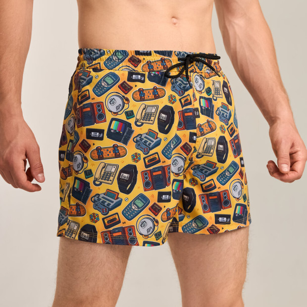 Шорти для плавання Slavni Swimming Pool Print Жовто-чорний, M - 2