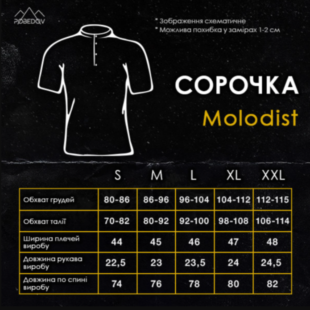 Комплект Сорочка Pobedov Molodist + Штани Pobedov Chill Світло-блакитно-бежевий - 3