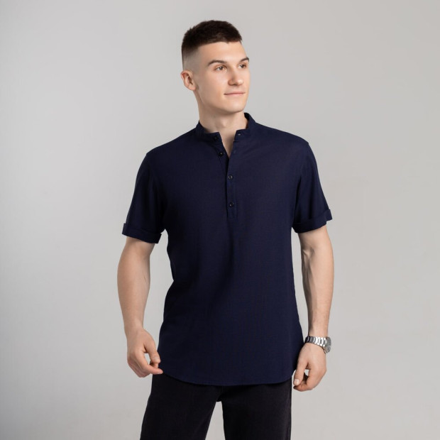 Комплект Сорочка Pobedov Molodist + Штани Pobedov Chill Синьо-чорний - 1
