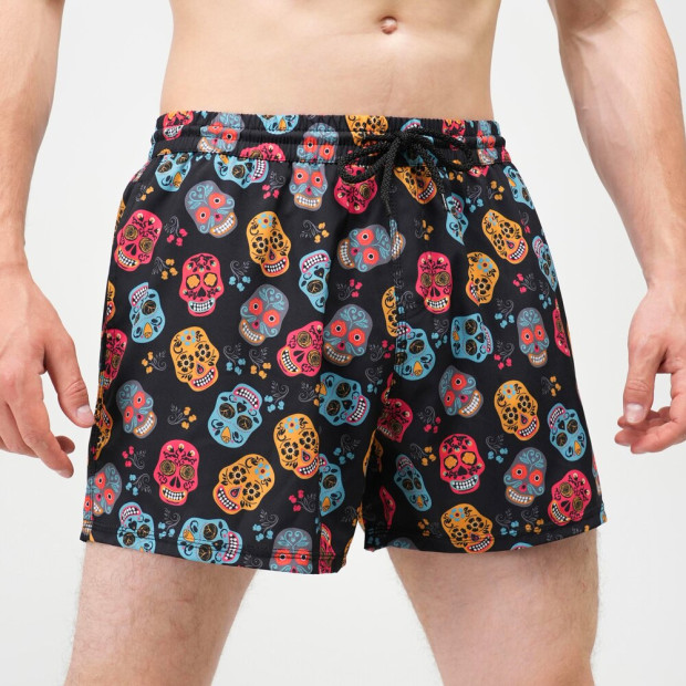 Шорти для плавання Slavni Swimming Pool Print Kolorovi cherepy - 1