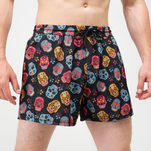 Шорти для плавання Slavni Swimming Pool Print Kolorovi cherepy - 1