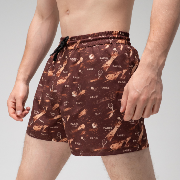 Шорти для плавання Slavni Swimming Pool Print Padel Brown - 1