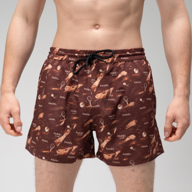 Шорты для плавания Slavni Swimming Pool Print Padel Brown - 