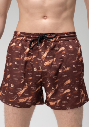 Недавно просмотренные Шорты для плавания Slavni Swimming Pool Print Padel Brown