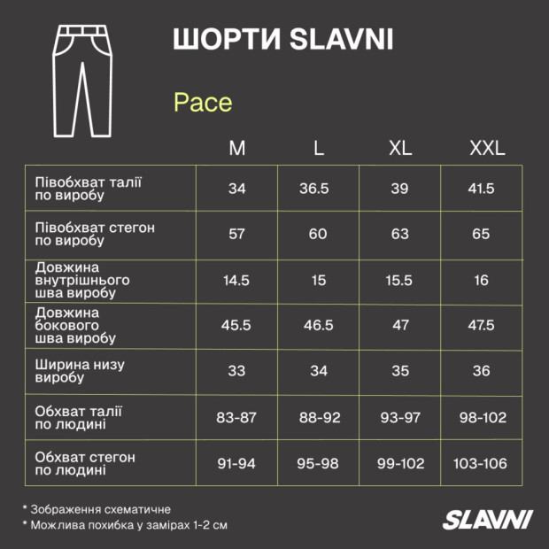 Шорты Slavni Pace Темно-серый - 7