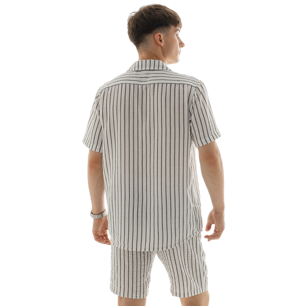 Комплект Сорочка Slavni Marsel Print + Шорти Slavni Marsel Print Біло-чорний - 7