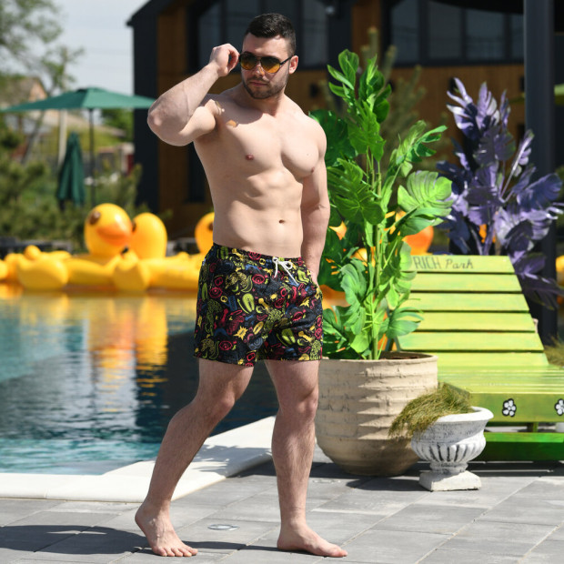Шорти для плавання Pobedov Pool day Tigr i oko Чорний, XL - 3