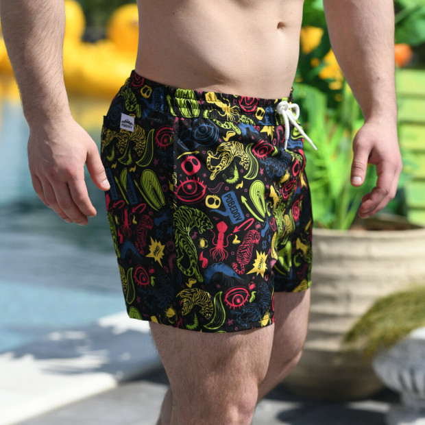 Шорти для плавання Pobedov Pool day Tigr i oko Чорний, S - 2