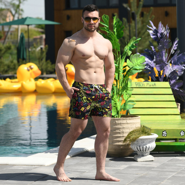 Шорти для плавання Pobedov Pool day Tigr i oko Чорний, M - 5