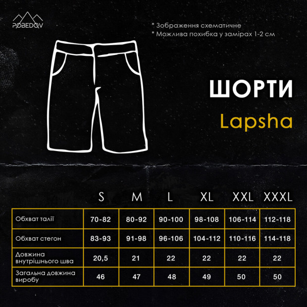 Шорты Pobedov Lapsha Черно-белый - 3