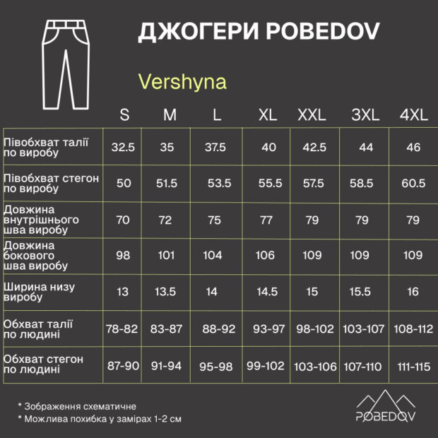 Джогери Pobedov Vershyna Чорний - 9