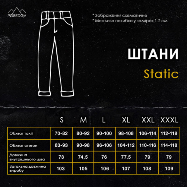 Брюки-карго Pobedov Static Женские Черный, 3XL - 4