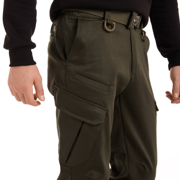 Штани-карго Pobedov trousers Tactical ЗИМА Хакі, L - 5