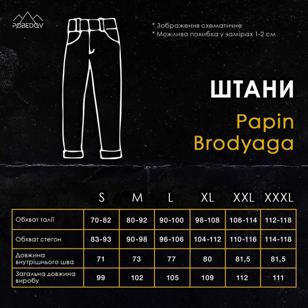 Штани-карго Pobedov Papin Brodyaga Жіночі Хакі, M - 4