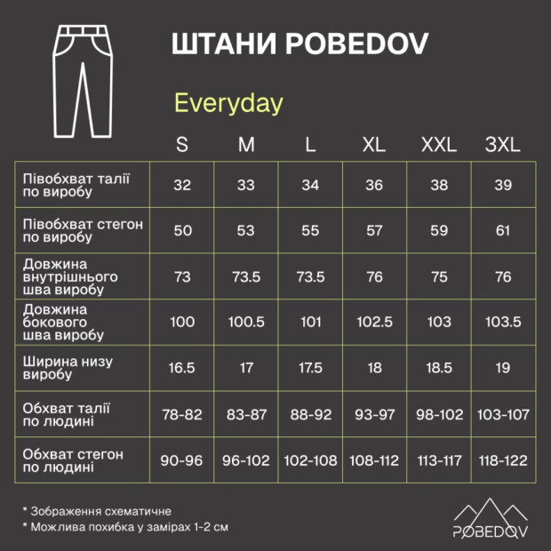 Штаны Pobedov Everyday Темно-серый, M - 6